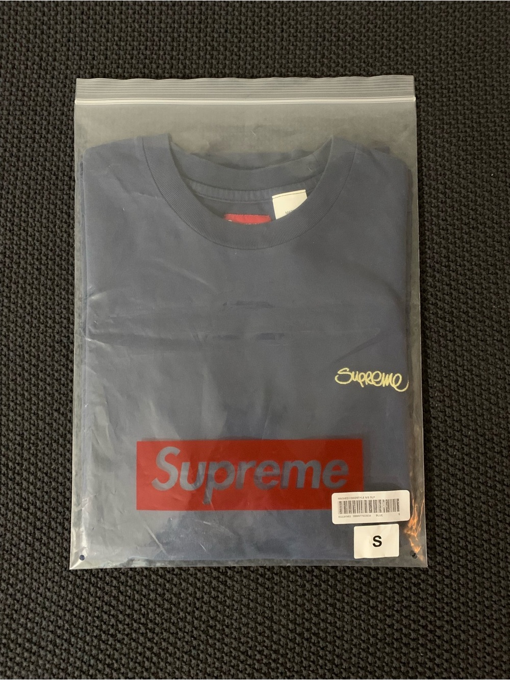 Supreme Washed Handstyle S/S Top SS22 Navy